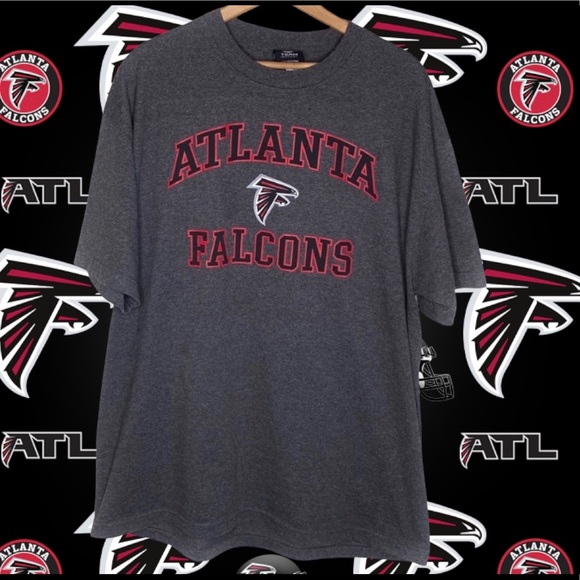 NFL Other - Atlanta Falcons NFL Football Team Apparel Gray Short Sleeve Graphic Logo T-Shirt